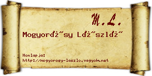 Mogyorósy László névjegykártya