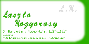 laszlo mogyorosy business card